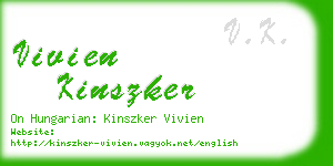 vivien kinszker business card